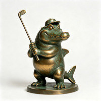 Statues d'animaux en laiton coulé à la main : Écureuil, Chipmunk, Lapin, Renard – Décoration de jardin féerique