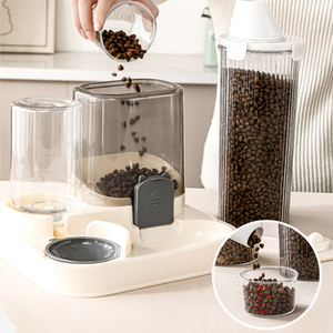 Pet Food Airtight Container 800Ml 1350Ml 1800Ml Cylinder Clip On Lid For Cat Dog Food Storage - Product Image 2