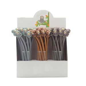 Custom Kids Cute Kawaii Cartoon Black Gel Ink <b>Pen</b> Promotional With Logo - Product Image 1