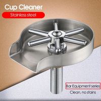 Lave-tasses automatique en acier inoxydable 304, finition nickel brossé, lave-bouteilles, accessoires de bar, buse haute pression, design moderne