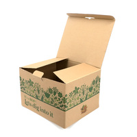 Caja de Cartón Kraft Natural con Impresión de Eslogan Personalizado OEM ODM, Bajo MOQ, Set de Inicio para Jardinería, Caja de Envío