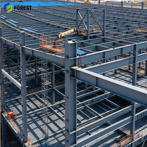 Atelier industriel à structure métallique pour centre d'usinage CNC, certifié ISO14001, préfabriqué, résistant au feu, charpente en poutres H pour usine. - Product Image 1