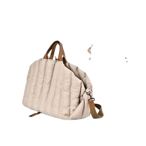 Wholesale Luxury Fashion Multifunctional Twill Faux Linen Zipper Eco-Friendly 10kg Warm Sling <b>Pet</b> <b>Carrier</b> Bag Travel Dog Car - Product Image 1