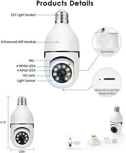 Wifi 2K Tuya Wifi Smart Kamera 2.4G Nachtsicht-Bewegungs erkennung 360 Rotate Tracking Doppel objektiv Glühbirne H.264/H.265 Video - Product Image 2
