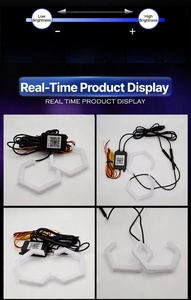 Lampu LED Angel Eye Mobil Cincin <span class=keywords><strong>Halo</strong></span> Iridescent - Lampu Depan Chip Premium Elastis Tinggi DRL 9-30V - Product Image 4