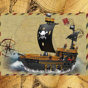 Mould King-bloques de construcción de Barco Pirata, juguetes creativos de gaviota, 13083 - Product Image 4