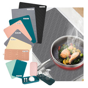 Offre Spéciale d'usine tapis <span class=keywords><strong>de</strong></span> séchage résistant à la chaleur cuisine <span class=keywords><strong>Silicone</strong></span> <span class=keywords><strong>plat</strong></span> tapis <span class=keywords><strong>de</strong></span> séchage carré <span class=keywords><strong>Silicone</strong></span> cuisinière couverture supérieure Opp sac classique - Product Image 2