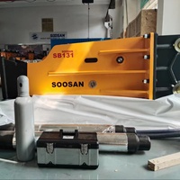 Marteau brise-roche hydraulique SB131 pour excavatrices de 30-38 tonnes, burin de 155 mm, jaune, 2954 kg, garantie 1 an, construction et exploitation minière