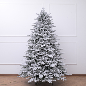 Encrypted PE Hybrid Flocking Artificial Christmas <b>Tree</b> Lights Built-in Dual-Color Warm White <b>LED</b> Lights Eco-Friendly Home Luxury - Product Image 2