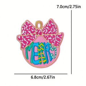 Patch brodé thermocollant motif sapin de Noël pour vêtements, sacs et décoration de jeans - Product Image 3