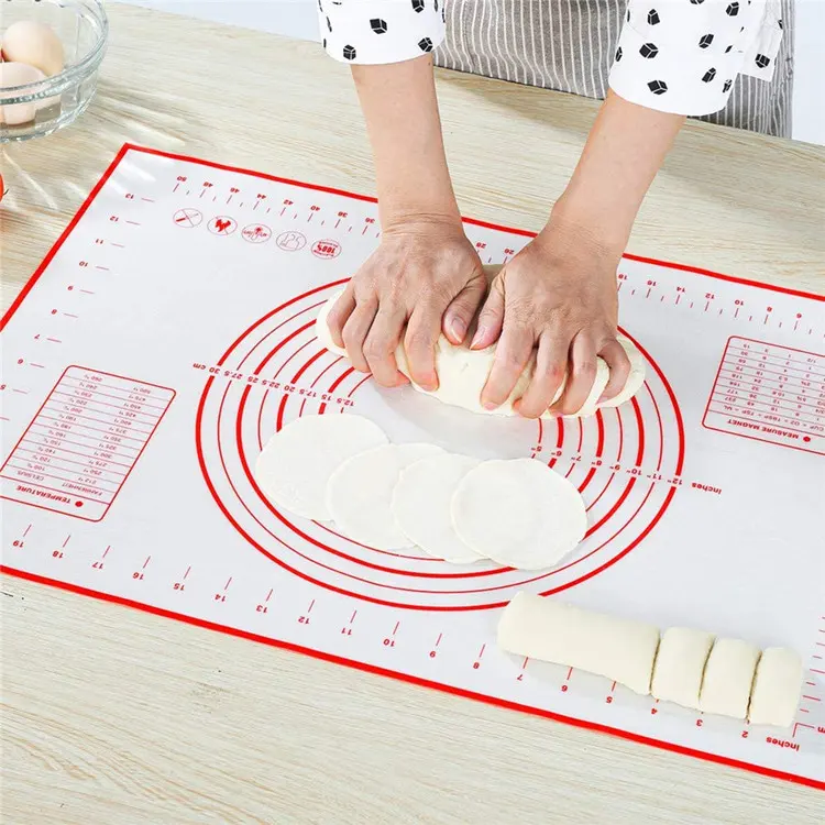 2021 Silicone Mat Baking Pastry With Measurements Anti-Slip Dough Rolling Silicone Pastry Mat