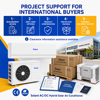 AC/DC Inverter Hybrid Pendingin & Pemanas Tenaga Surya Rumah Tangga 12000BTU, Panel PV, DC 80-380V AC 110-240V CE