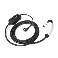 Station de recharge portable pour véhicules électriques Fisher 3,5 kW monophasée, câble de recharge pour voiture électrique, chargeur EV réglable 8-16A