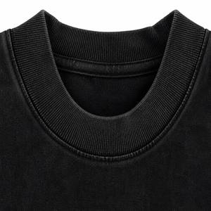 T-shirt da uomo personalizzata in maglia pesante 270g, stile rap, con stampa DUNAMES Grillz Face, tinta unita, effetto slavato, oversize, streetwear casual - Product Image 5