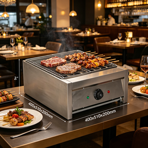 Equipo de Barbacoa Eléctrico para Cocina Comercial, Asador de Acero Inoxidable de 4KW para Mostrador, Parrilla de Grado Comercial - Product Image 2
