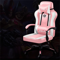 Appuie-tête largeur dossier extra haut nouvelles idées nouvelle chaise de jeu en cuir de soutien d'oreiller lombaire noir de haute qualité