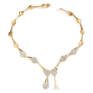 Ensemble Collier, Boucles d'Oreilles, Bague et Bracelet en Plaqué Or avec Strass et Motifs Floraux, Style Punk, pour Anniversaire, Exquis, Europe et États-Unis - Product Image 5