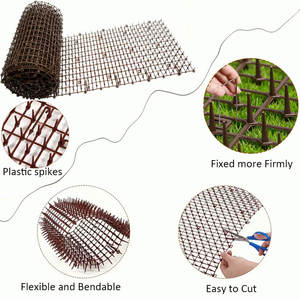 Tapete Anti-Gatos para Jardín, Tira Flexible con Púas para Mantener Alejados a los Gatos de los Macizos de Flores y Vegetales, Fácil de Cortar e Instalar - Product Image 5