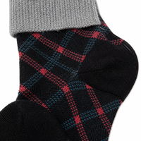 Chaussettes décontractées pour femmes en tricot à carreaux rétro OEM, avec revers plié, motif personnalisé, couleur et logo, pour le bureau, coffret cadeau vintage