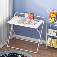 Bureau d'ordinateur portable en bois miniature moderne pour étudiants, table d'étude, bureau pliable simple pour étudiants, utilisation au chevet du lit