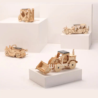 Puzzle en bois 3D Wincent, bulldozer à énergie solaire, véhicule de construction, kit de modèle DIY, jouet éducatif STEM, cadeau pour enfants