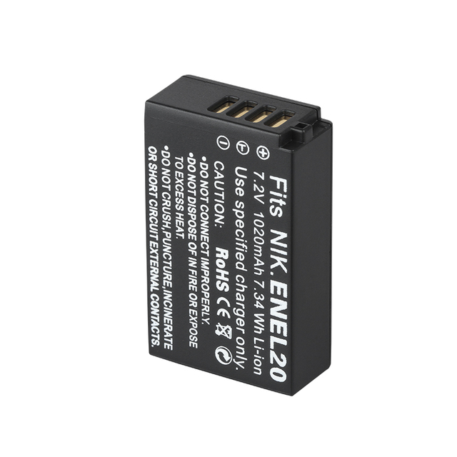 EN-EL20 Outlet Camera Battery 7.2V 1020mAh for Nikon Coolpix AW1 J1 J2 J3 S1