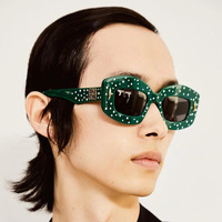 Nouveau carré brillant étoilé mode Hip Hop lunettes de soleil femmes personnalisé tendance diamant lunettes de soleil 2025