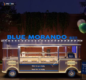 Nuevo tipo de remolque de comida callejera para la venta de <span class=keywords><strong>furgoneta</strong></span> de café, carrito de catering, hamburguesas, patatas fritas, helado, barbacoa, autobús, camión de comida móvil - Product Image 2