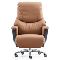 Chaise de bureau ergonomique confortable pour cadres, avec ventilation intégrée, chauffage et massage, et port USB de charge.