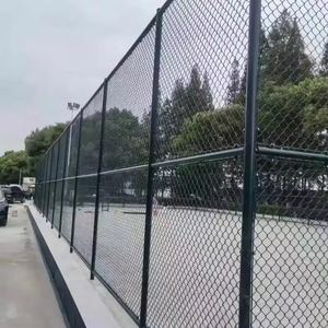 Barrière galvanisée à maillon de chaîne en acier au carbone à haute résistance pour parcs zoos terrains de sport terrains de <span class=keywords><strong>football</strong></span> conception industrielle en maille - Product Image 1