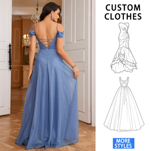 <span class=keywords><strong>Robe</strong></span> de Soirée Formelle Impériale en Maille pour Femme Coupe Évasée Élégante à Manches Courtes Fendue à Bretelles <span class=keywords><strong>Chic</strong></span> en Mousseline pour <span class=keywords><strong>Demoiselle</strong></span> <span class=keywords><strong>d</strong></span>'<span class=keywords><strong>Honneur</strong></span> - Product Image 2