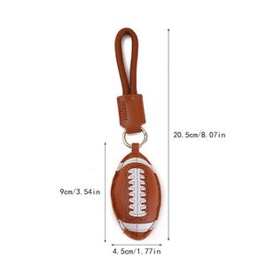 YY Fashionable PU Leather Braided Keychain Tennis Designs Ideal for <b>Bag</b> <b>Charm</b> Cute Baseball Keychain for Gifts - Product Image 3