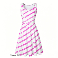 Vestido de fiesta sin mangas para mujer, vestido de verano con estampado de corazones rosas brillantes, vestido de fiesta romántico para San Valentín