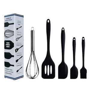 Venta caliente de Lujo <span class=keywords><strong>5</strong></span> uds utensilios de cocina de silicona resistentes al calor nuevos accesorios para el hogar y la cocina juego de espátula de cocina - Product Image 2