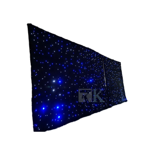 Rideau LED en velours ignifuge RK, kit de tubes en aluminium réglables, DMX 8 canaux pour mariages, concerts, studios - Product Image 1