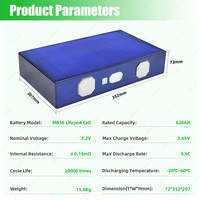 Cellules de batterie Lifepo4 Xiho Catl EV E Rept Lishen 3.2V 668Ah 628Ah 314Ah 280Ah 100Ah 50Ah, batteries lithium-ion prismatiques solaires