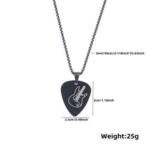 Collar de Bisutería de Moda para Mujer, Collar con Colgante de Guitarra, Joyería Fina de Acero Inoxidable - Product Image 3