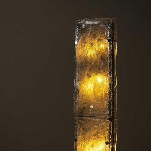 Lámpara de Pie de Resina con Pantalla de Vidrio, Fuente de Luz LED, Iluminación Decorativa Moderna para Sala de Estar y Dormitorio - Product Image 3