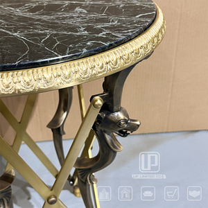 China Supplier Natural Living Room <b>Coffee</b> Center <b>Table</b> Modern Round Gold Metal Frame <b>Table</b> Gold <b>Coffee</b> <b>Table</b> - Product Image 3