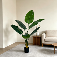 JOLAMIRA Plante Artificielle Banane du Voyageur, Grande, de Luxe Léger, Style Nordique, en PE+Fer, Écologique et Durable, pour Intérieur Salon