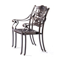 ortable empilable balcon jardin porche fauteuil meubles extérieur patio cour fonte d'aluminium chaise de salle à manger en vente