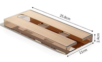 Support à verres à vin sous étagère, gain de place, transparent ambré, esthétique, capacité 4-6 verres, sans perçage, rangement de bar
