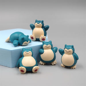 Figurine d'action miniature Snorlax de la série d'anime japonaise Pokemoned, 4 cm, figurine Snorlax pour enfants, cadeau - Product Image 3