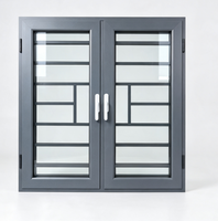 Marcos de Ventanas Corredizas Modernos de Aleación de Aluminio con Rejillas Antirrobo, Cierre Multipunto Energy Star, Antirrobo para Viviendas