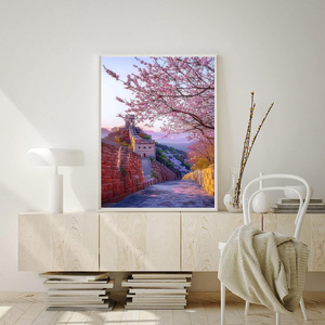 5d Diamant <span class=keywords><strong>Peinture</strong></span> 30x40cm <span class=keywords><strong>Fleurs</strong></span> Roses et Petit Chemin Style Japonais Paysage DIY Diamant <span class=keywords><strong>Peinture</strong></span> Kit - Product Image 2