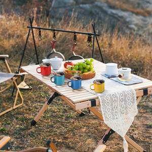 Taza esmaltada familiar para acampar, tazas de cerámica para Camper <span class=keywords><strong>Womo</strong></span>, residentes, amigos, decoración, gran equipo de Camping, regalo - Product Image 2