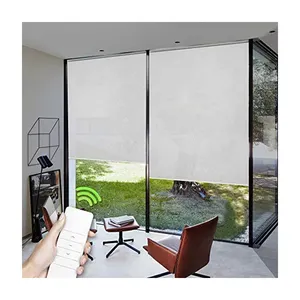 Solar Panel White Automatic Remote Vertical Canada Wifi Smart Manual Roller Blinds Motor Fabric Roller Shades