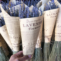 SZ04321 Bunga Lavender Laut Kering Berkualitas Tinggi dan Tahan Lama, Rangkaian Bunga Lavender Alami yang Diawetkan untuk Dekorasi