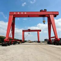 63T 70T 75T 80T Çift Kirişli Lastik Tekerlekli Portal Vinç Mobil Endüstriyel Portal Vinç Kendinden Tahrikli Trafo Taşıma İçin