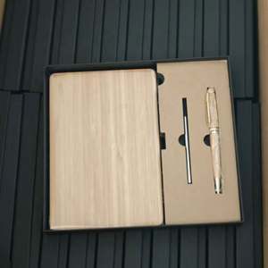 Business <b>Set</b> Bamboo <b>Notebook</b> with Gift Box, Used for Holiday Gift Giving, Environmentally Friendly High-end Gift Box - Product Image 1